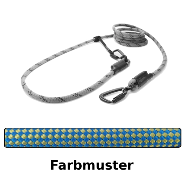 EASYLONG Hundeleine TWIST - L - 3,5m - blau und gelb